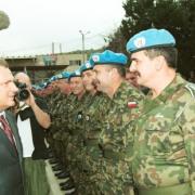 Prezydent RP Aleksander Kwaśniewski odwiedził żołnierzy polskiego kontyngentu wojskowego misji UNDOF na Wzgórzach Golan