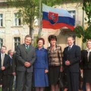 Wizyta Prezydenta RP z Małżonką w Republice Słowackiej. Wspólne zdjęcie z Prezydentem R. Schusterem z Małżonką