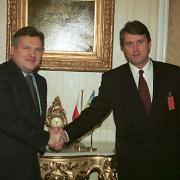 Spotkanie Prezydenta RP Aleksandra Kwaśniewskiego z Premierem Ukrainy W. Juszczenko