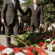 Uroczystości z okazji 66 rocznicy wybuchu II wojny światowej przed Pomnikiem Bohaterów Westerplatte 