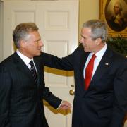 Wizyta Prezydenta RP z Małżonką w USA - spotkanie z Prezydentem USA G. W. Bushem