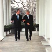 Wizyta robocza Prezydenta RP w Waszyngtonie – spotkanie z Prezydentem USA Georgem Bushem