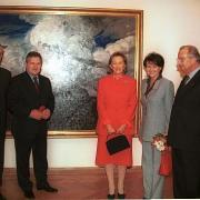 Wizyta Prezydenta RP Aleksandra Kwaśniewskiego z Małżonką w Brukseli w okazji rozpoczęcia Festiwalu Europalia 2001 - Zwiedzanie z J.K.M Królem Belgów Albertem II i J.K.M Królową Belgów Paolą wystawy `Przedwiośnie`.