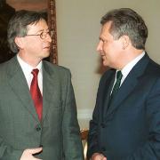 Spotkanie Prezydenta RP Aleksandra Kwaśniewskiego z premierem Luksemburga Jeanem -Cloude Juncker.