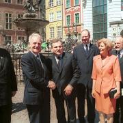 Spotkanie Prezydenta RP Aleksandra Kwaśniewskiego i Prezydenta Niemiec Johannesa Rau.