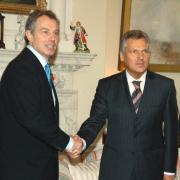 Wizyta Prezydenta RP z Małżonką w Londynie - spotkanie z premierem T. Blairemem