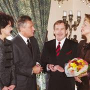Wizyta Prezydenta RP Aleksandra Kwaśniewskiego Małżonką w Pradze - spotkanie z Prezydentem Czech Vaclavem Havlem z Małżonką